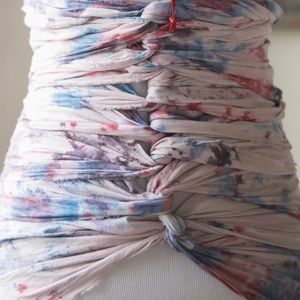 Bengkung belly binding wrap, 17 yards, hand dyed